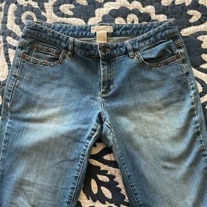[Micheal Kors] Low-Rise Studded Bootcut Jeans 10P